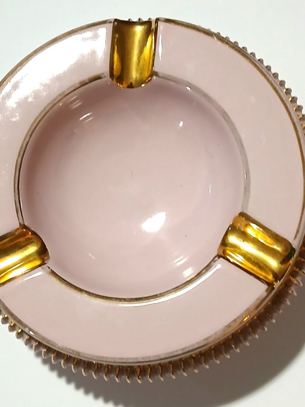 vintage ceramic Pink Fiorentine ashtray handmade Italy